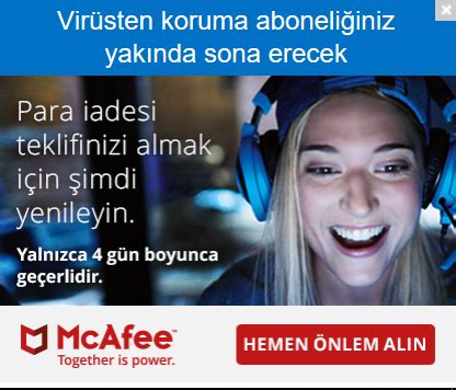 mcafee ücretsiz deneme